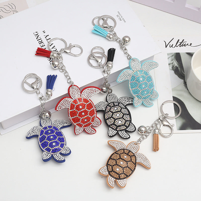Wholesale Velvet Turtle Hot Diamond Keychains